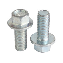 Grade 12.9 Carbon Steel White Zinc Hexagon Flange Bolt